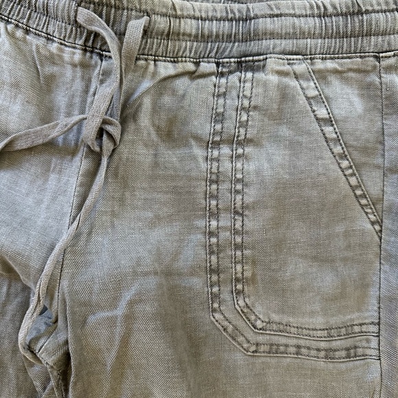 Linen Drawstring Joggers - Picture 3 of 5